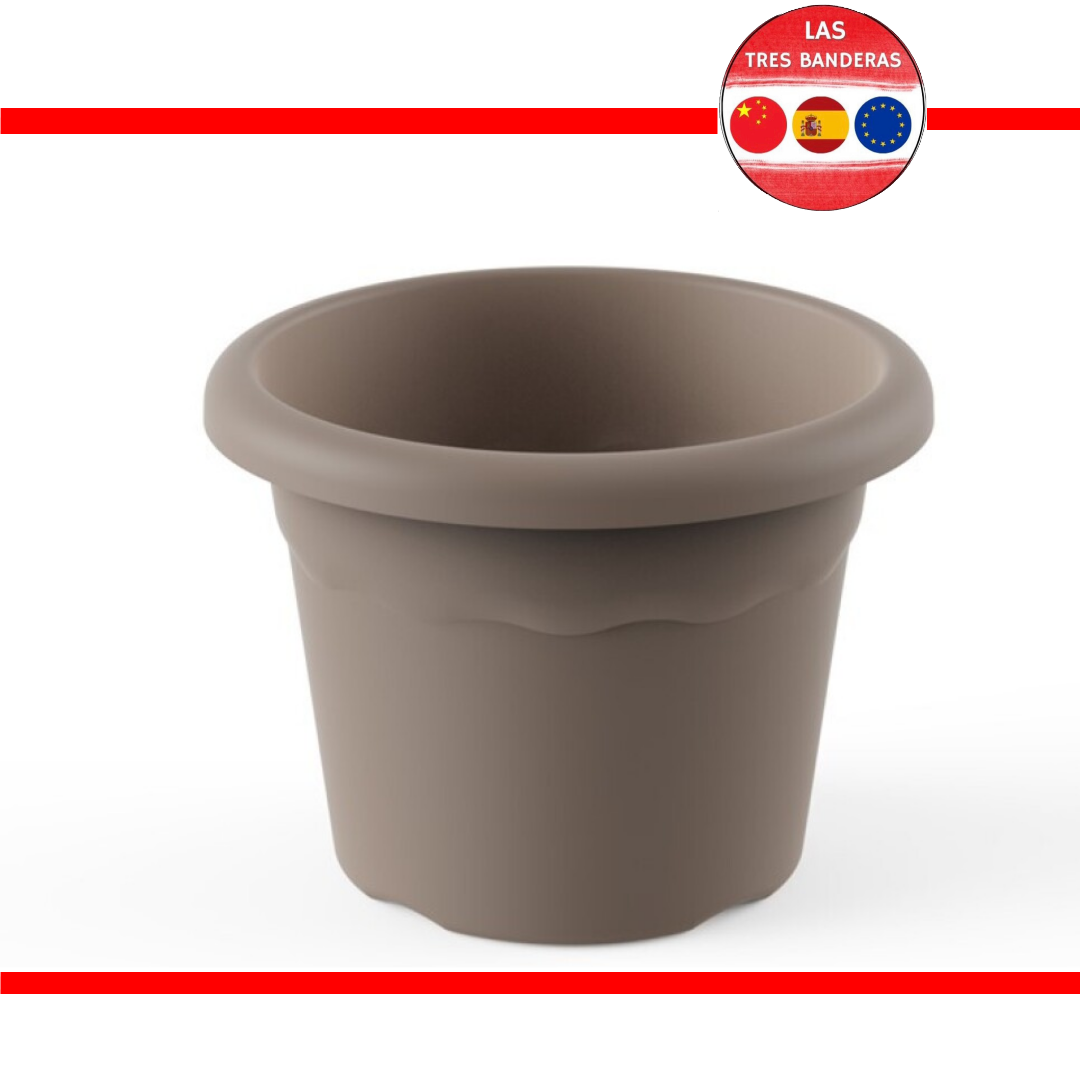 MACETA REDONDA 20CM TAUPE 7320