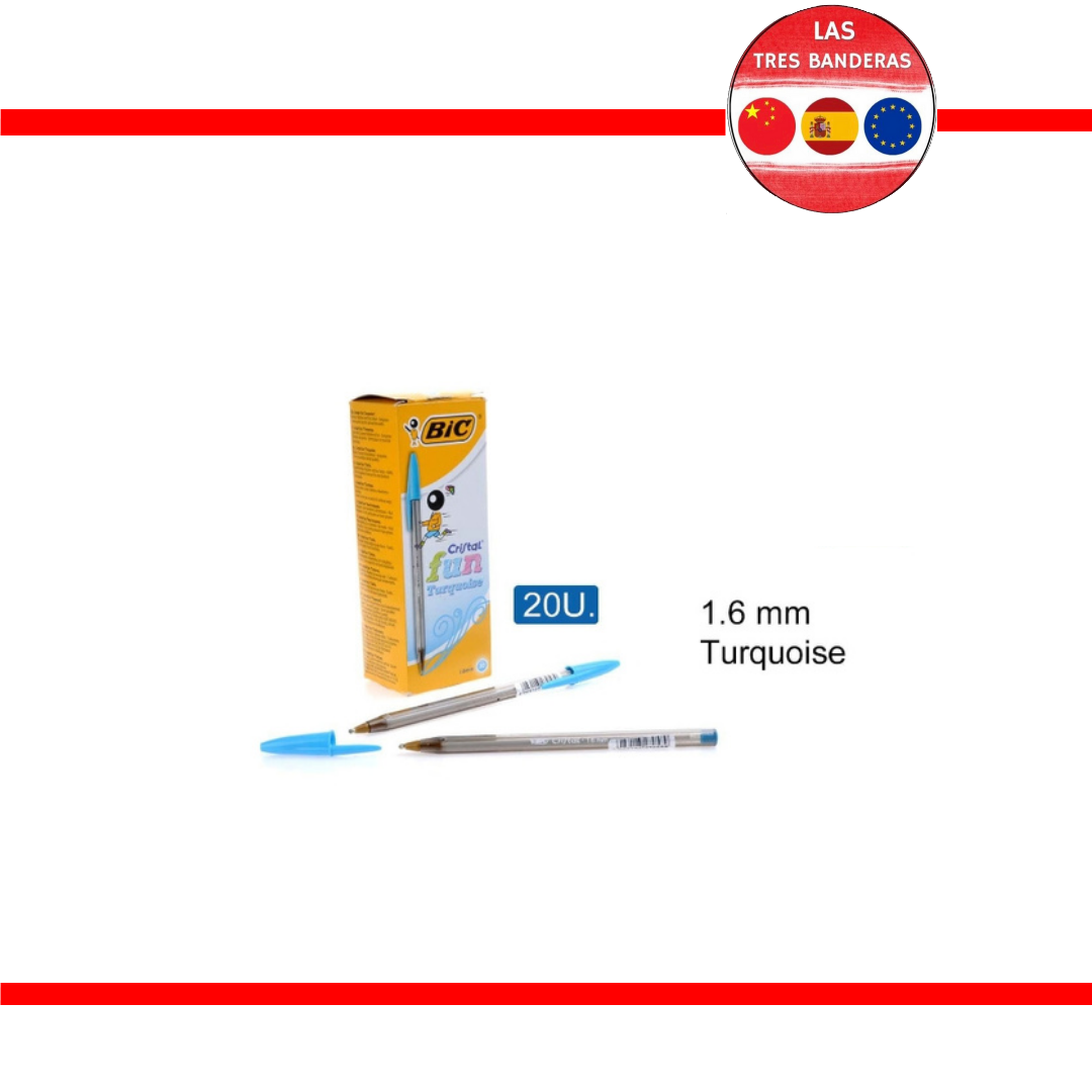 BOLIGRAFO CRISTAL 1.6 TURQUESA