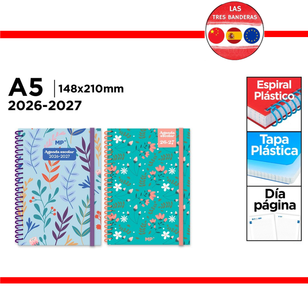 AGENDA ESCOLAR A5 DIA PAGINA PP 26/27