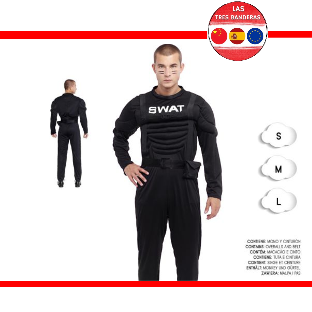 DISFRAZ SWAT MUSCULOSO L