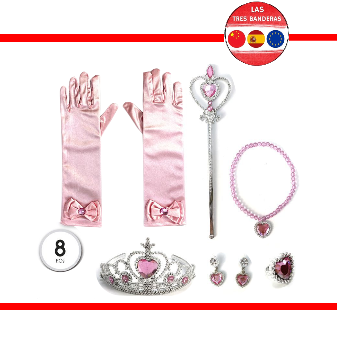 SET PRINCESA 5PC ROSA/ORO