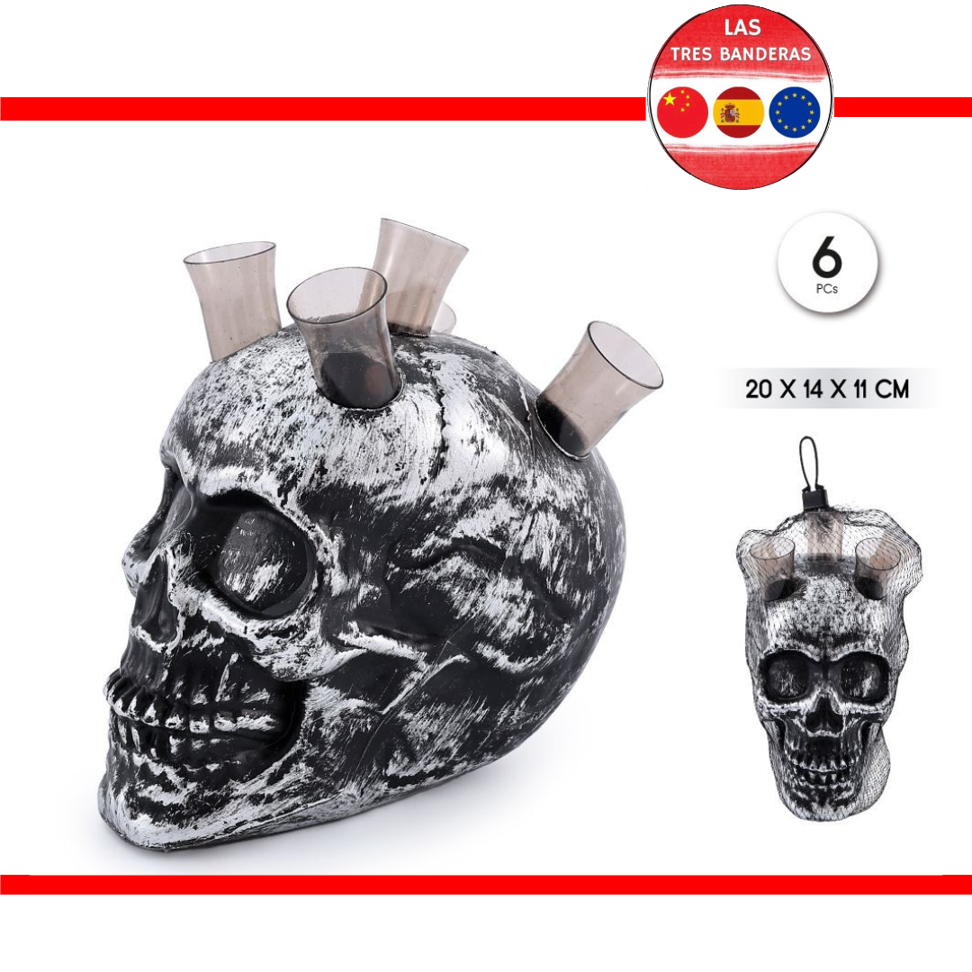 CALAVERA C/VASOS PROBETAS