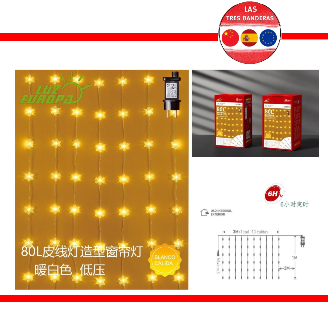 80L LUZ CORTINA BLANCO CALIDO 213