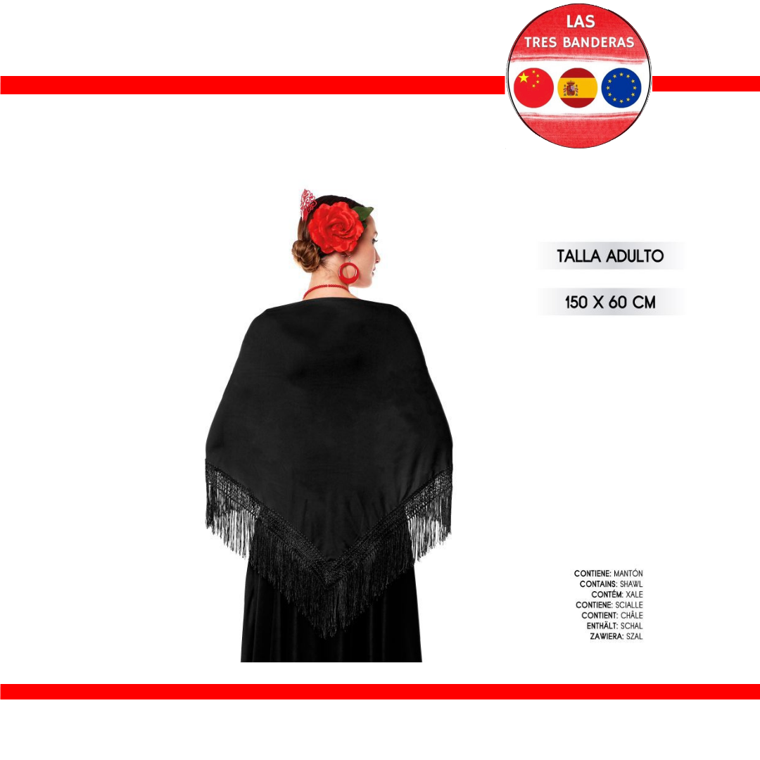 MANTON 150*60CM NEGRO