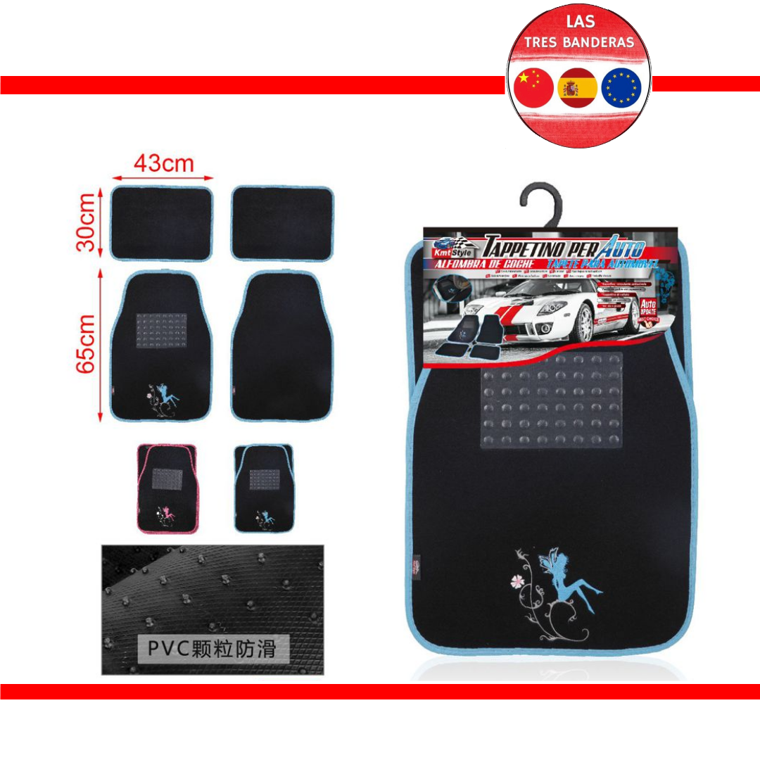 ALFOMBRA COCHE 65*43/43*30CM 4PCS