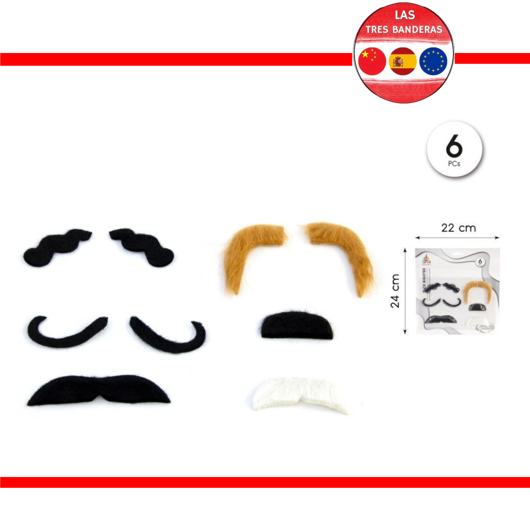 6 BIGOTES SURTIDOS