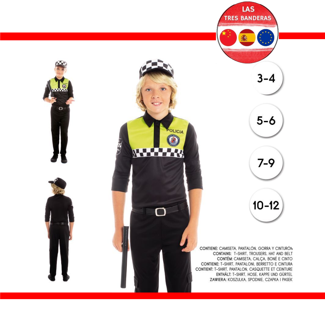 DISFRAZ POLICIA NINO 5-12