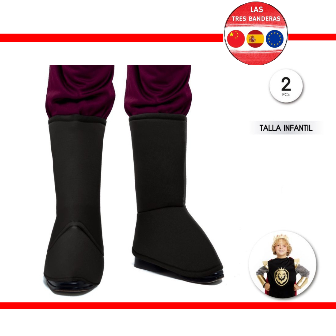 CUBREBOTAS MEDIEVAL NEGRO/MARRON INFANTIL