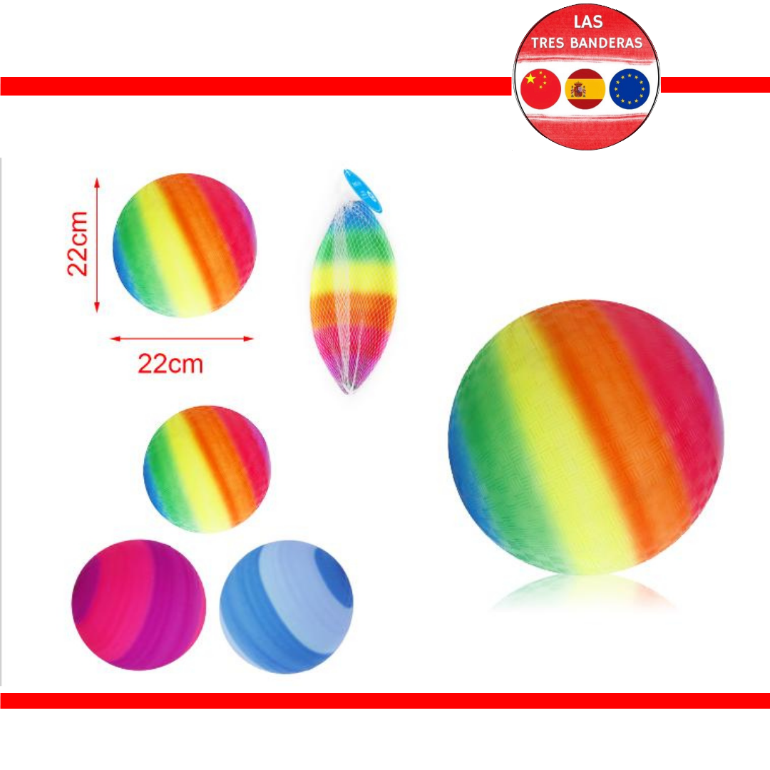 PELOTA ARCO IRIS 9"22CM160G