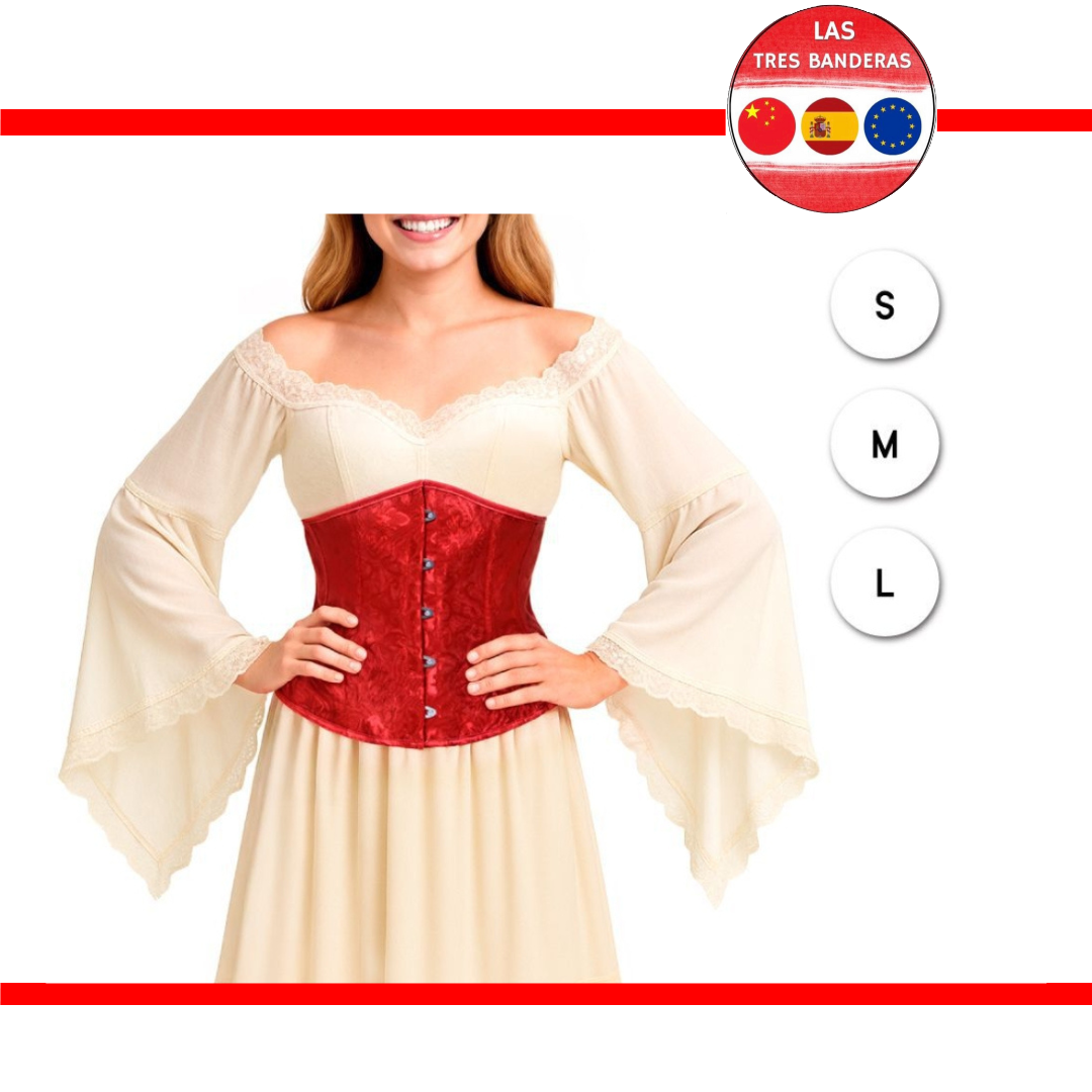 CORSET JACQUARD ROJO M-L
