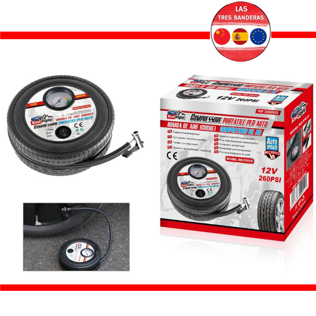 BOMBA AIRE COCHE 12V/260PSI