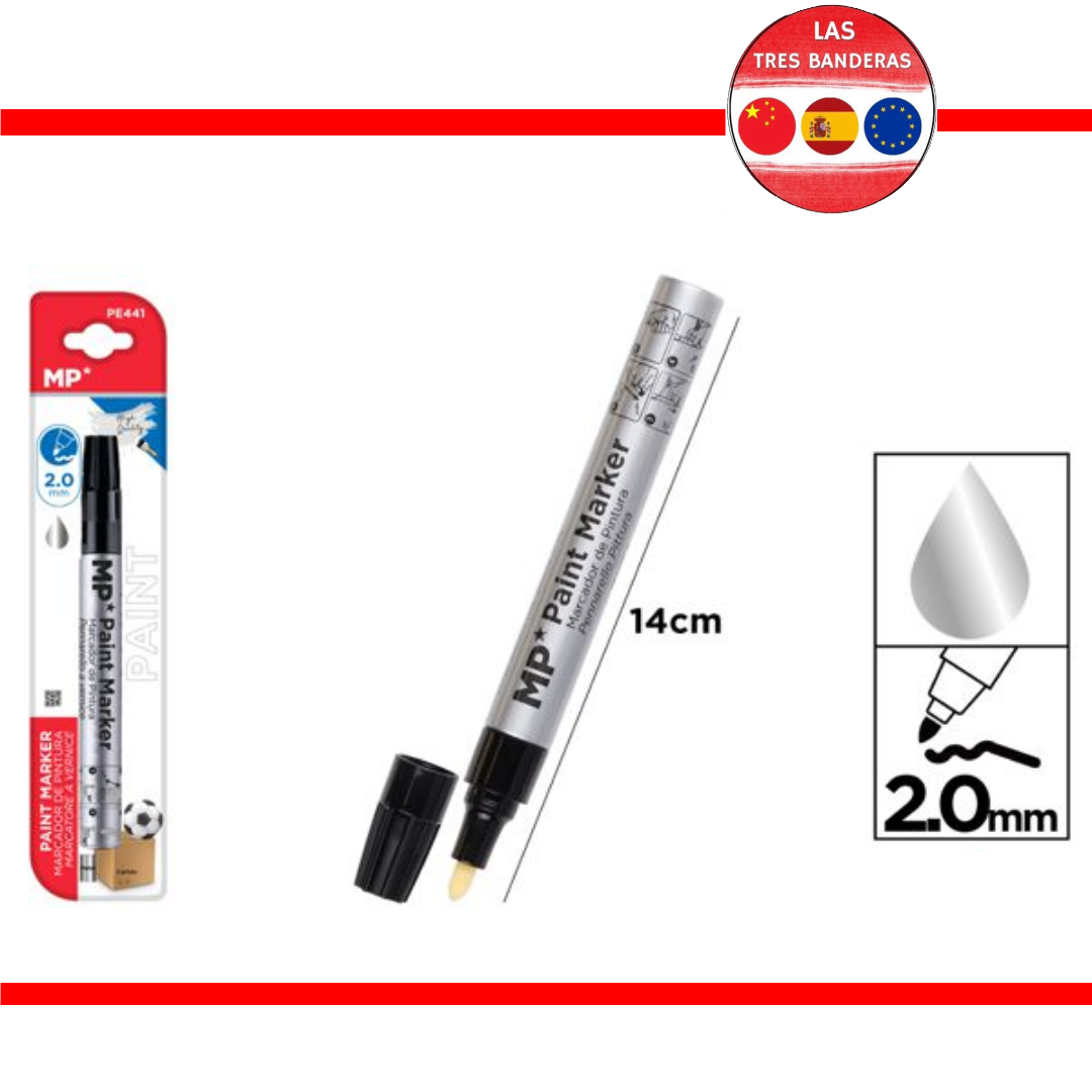 MARCADOR PINTURA PLATA