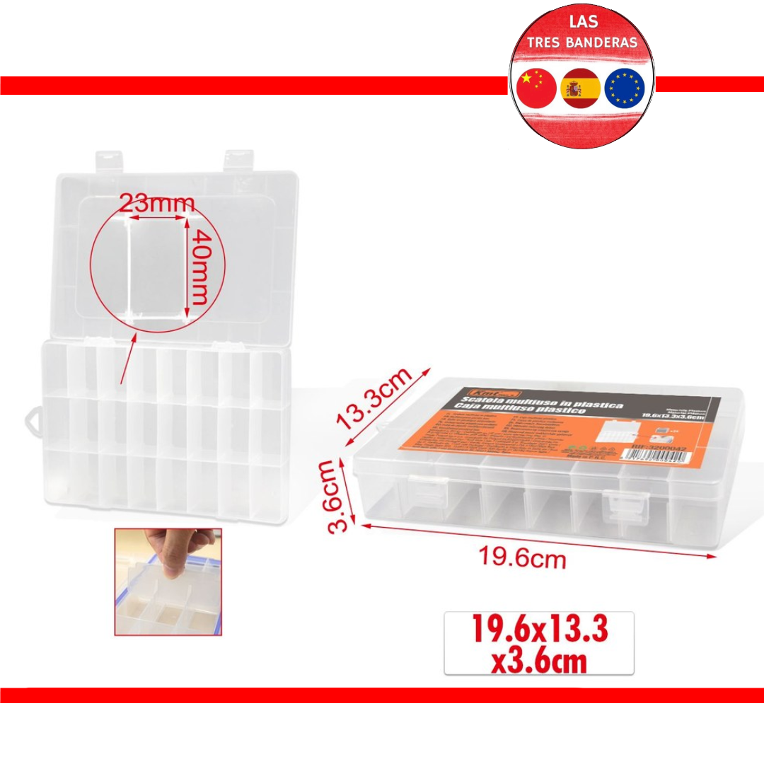CAJA MULTIUSO PLASTICO 19.6*13.3*3.6CM