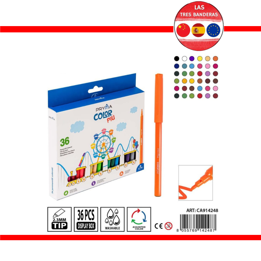 ROTULADORES COLORES 36PZ BL