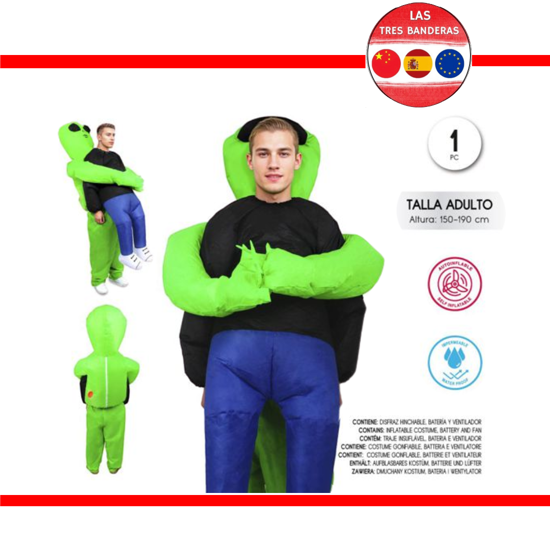 DISFRAZ ALIEN HINCHABLE ADULTO