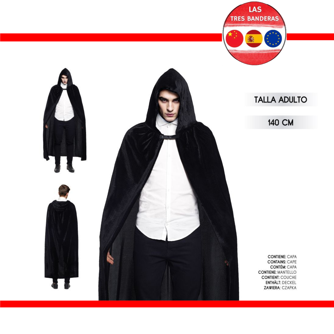 CAPA 140CM TERCIOPELO CAPUCHA