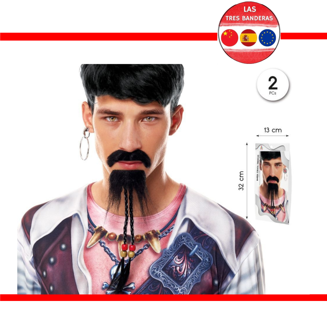 BARBA PIRATA TRENZAS