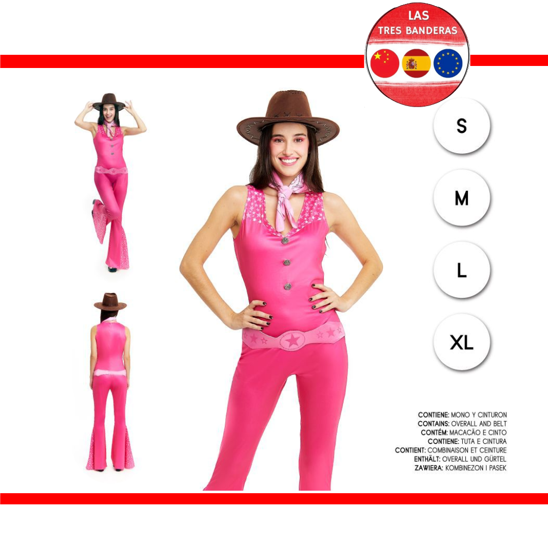 DISFRAZ MUNECA VAQUERA FUCSIA WOMAN S-M-L