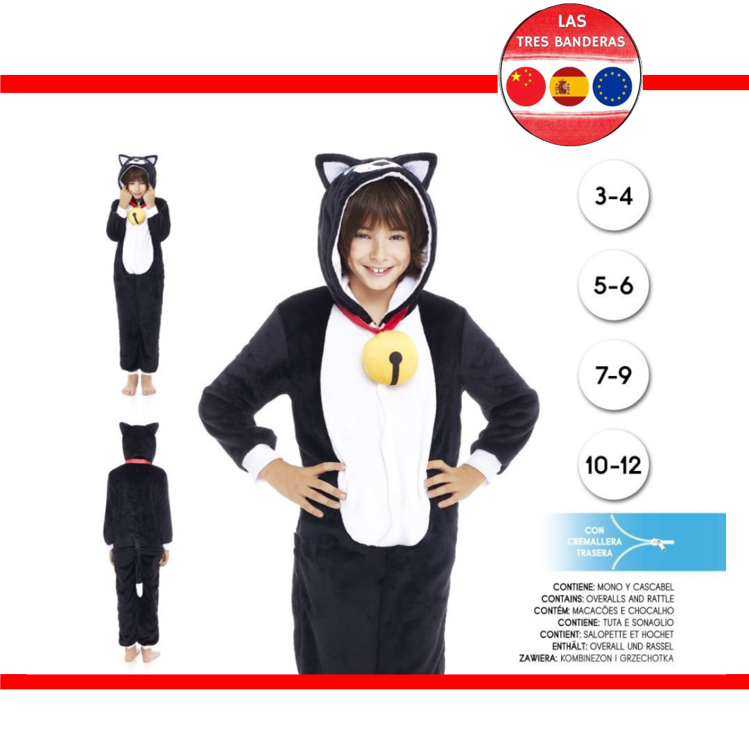 PIJAMA GATO NEGRO 3-12
