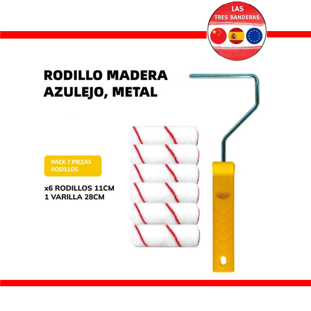 JUEGO DE RODILLOS 7 PIEZAS