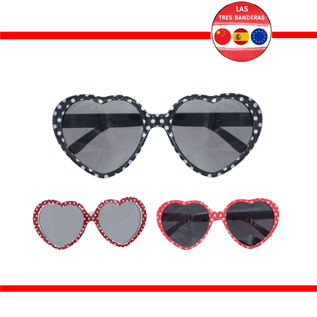 GAFAS CORAZON TOPOS