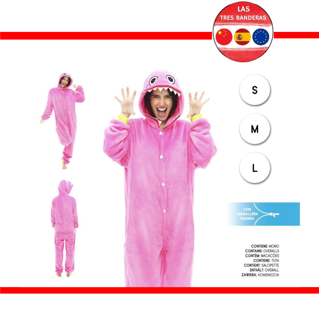 DISFRAZ PIJAMA PINK MONSTER M-L