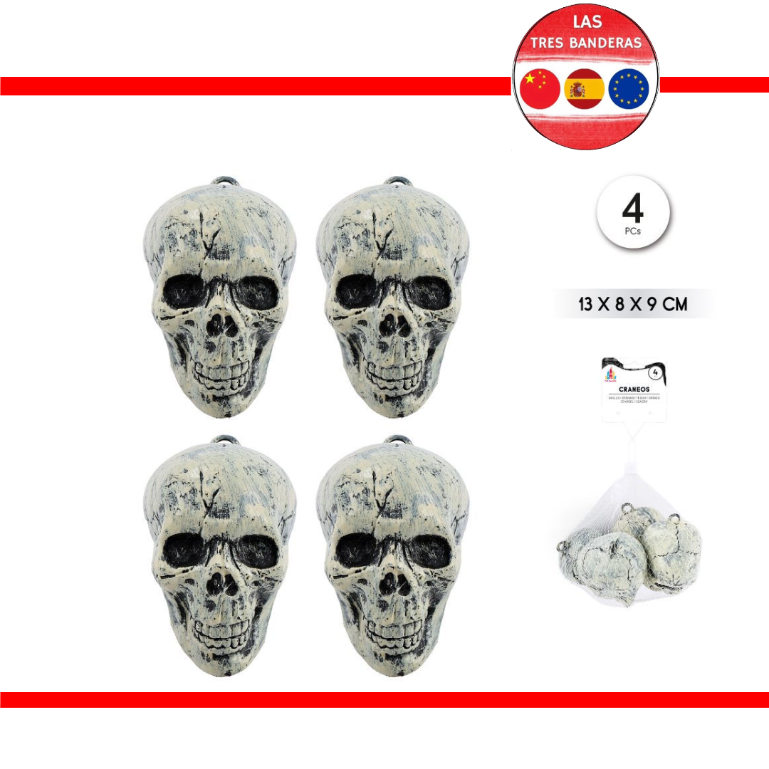 CRANEOS EN MALLA 4PCS