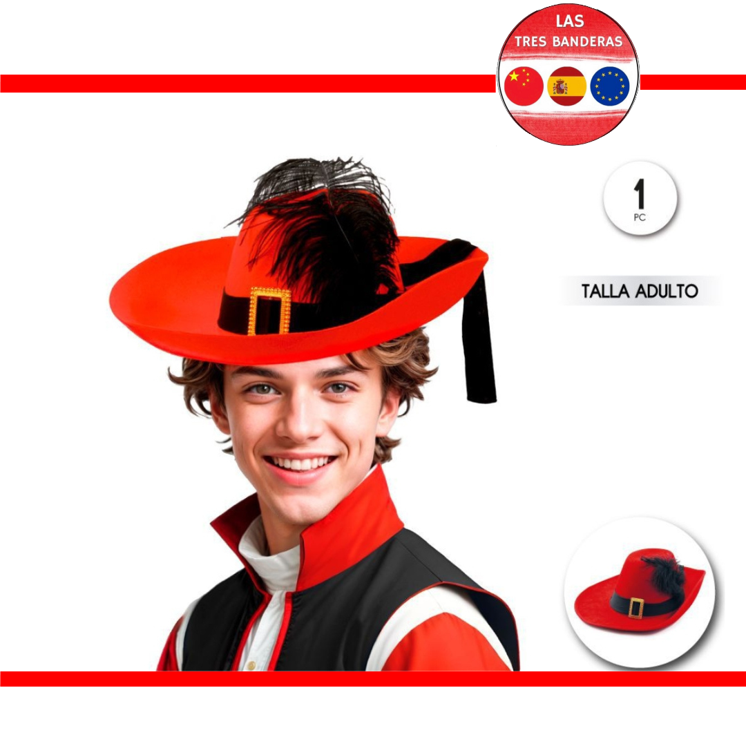 SOMBRERO MOSQUETERO ADUL