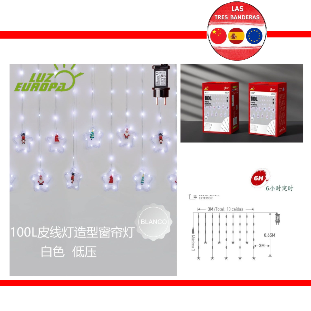 100L LUZ CORTINA FORMA BLANCO/COLOR 213