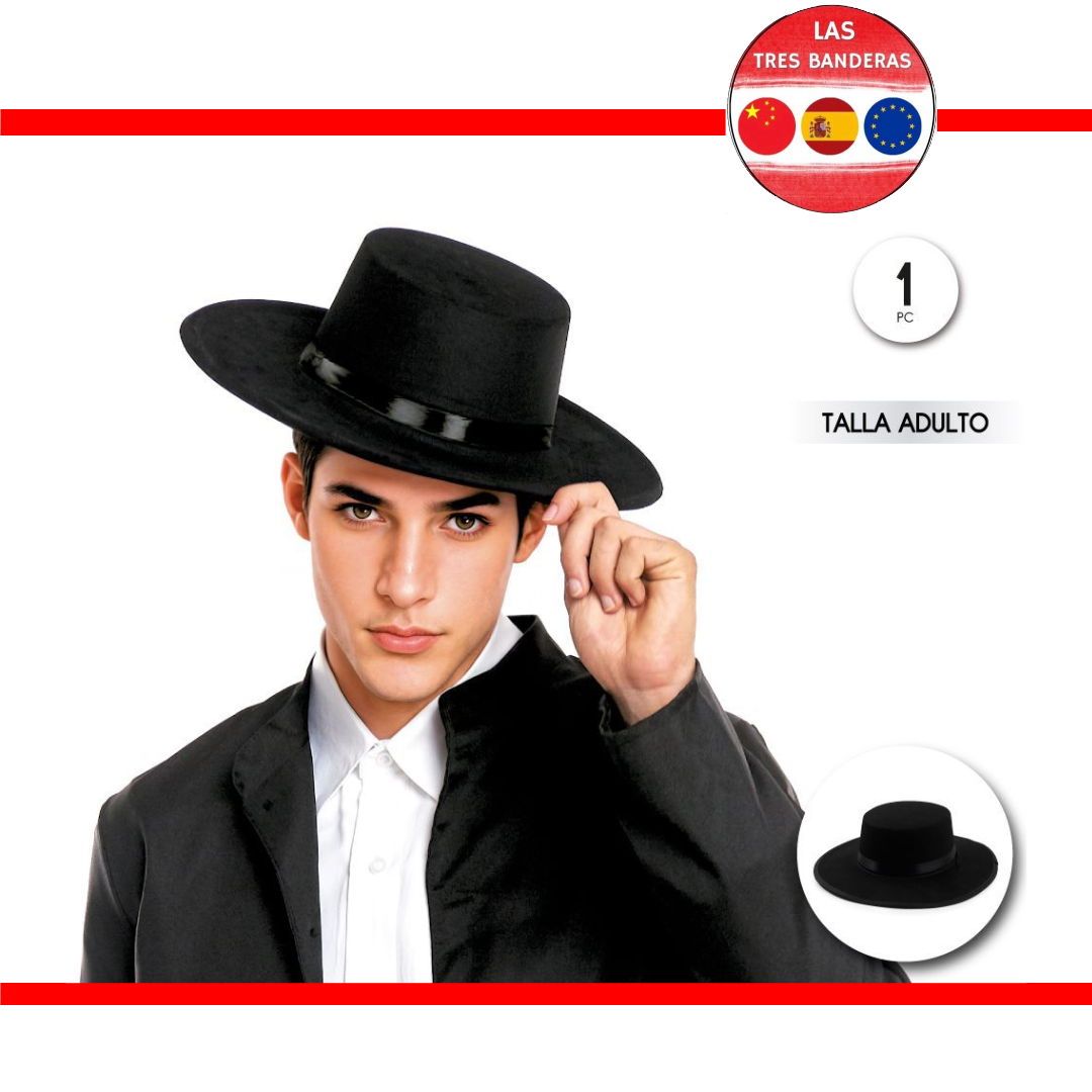 SOMBRERO CORDOBES NEG ADUL
