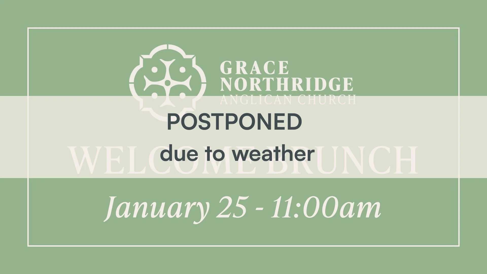 POSTPONED - Welcome Brunch