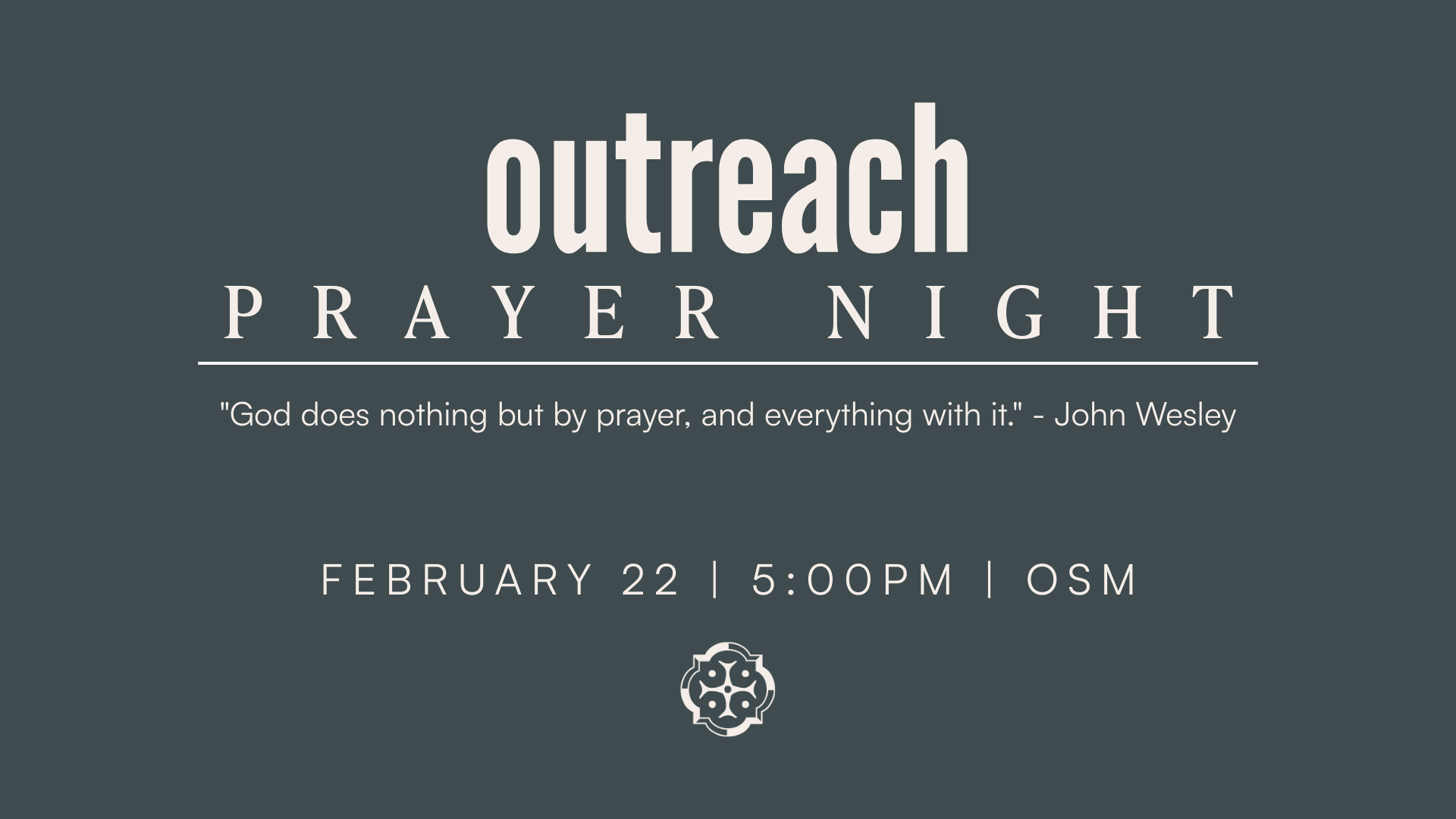 Outreach Prayer Night