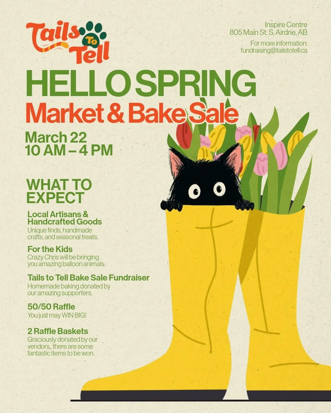 Tails to Tell "Hello Spring Market & Bake Sale"