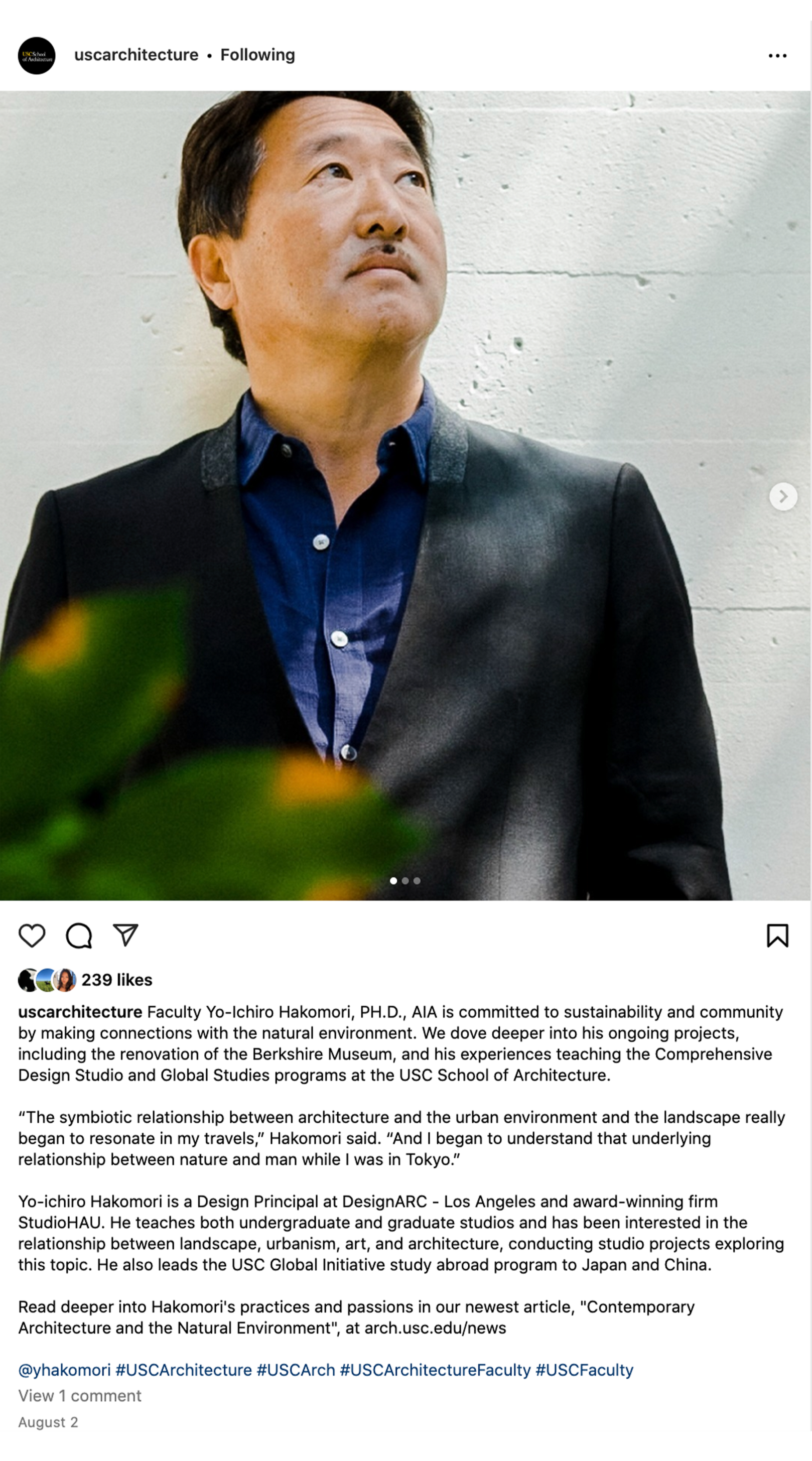 USC Architecture Instagram