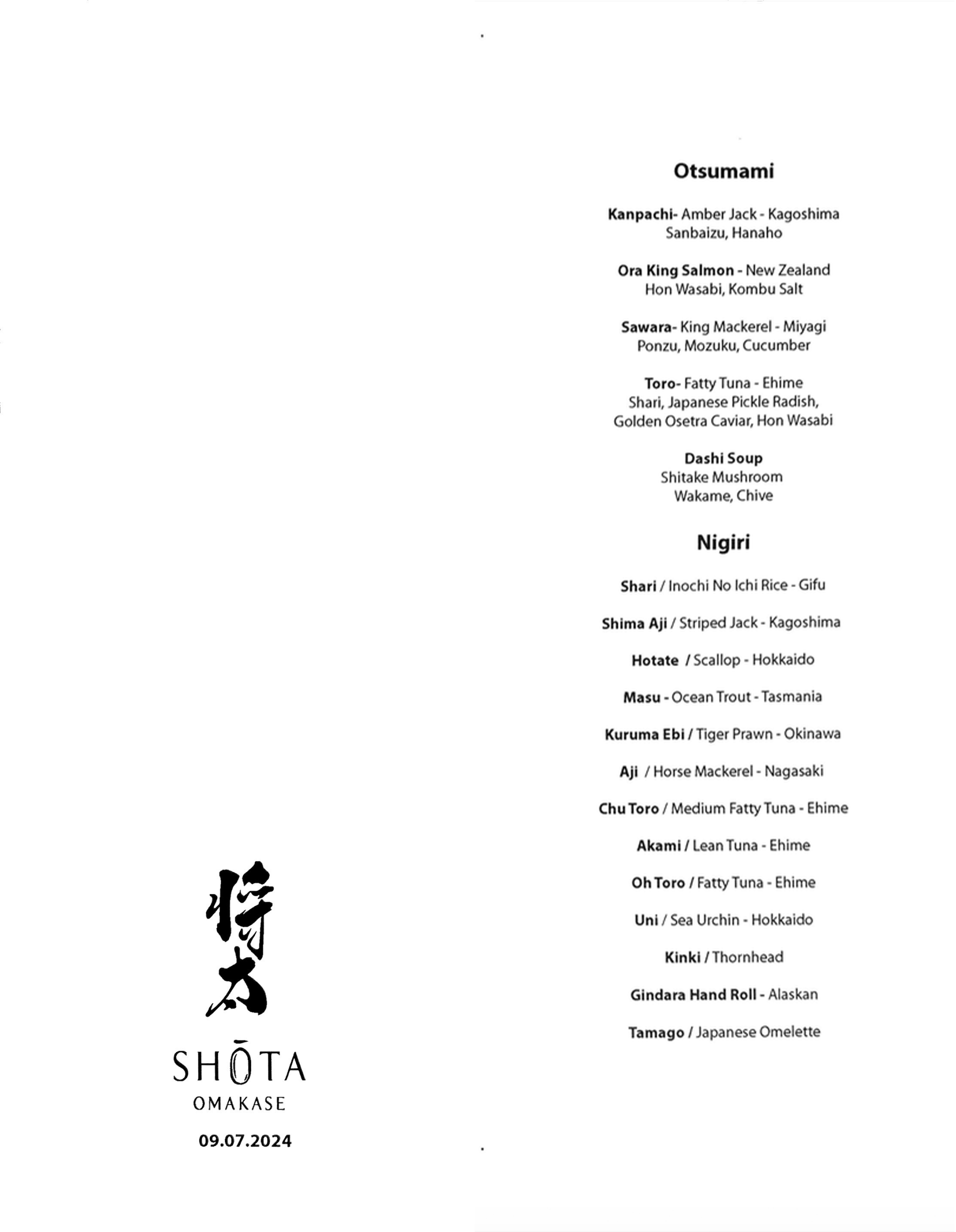 Shota Omakase