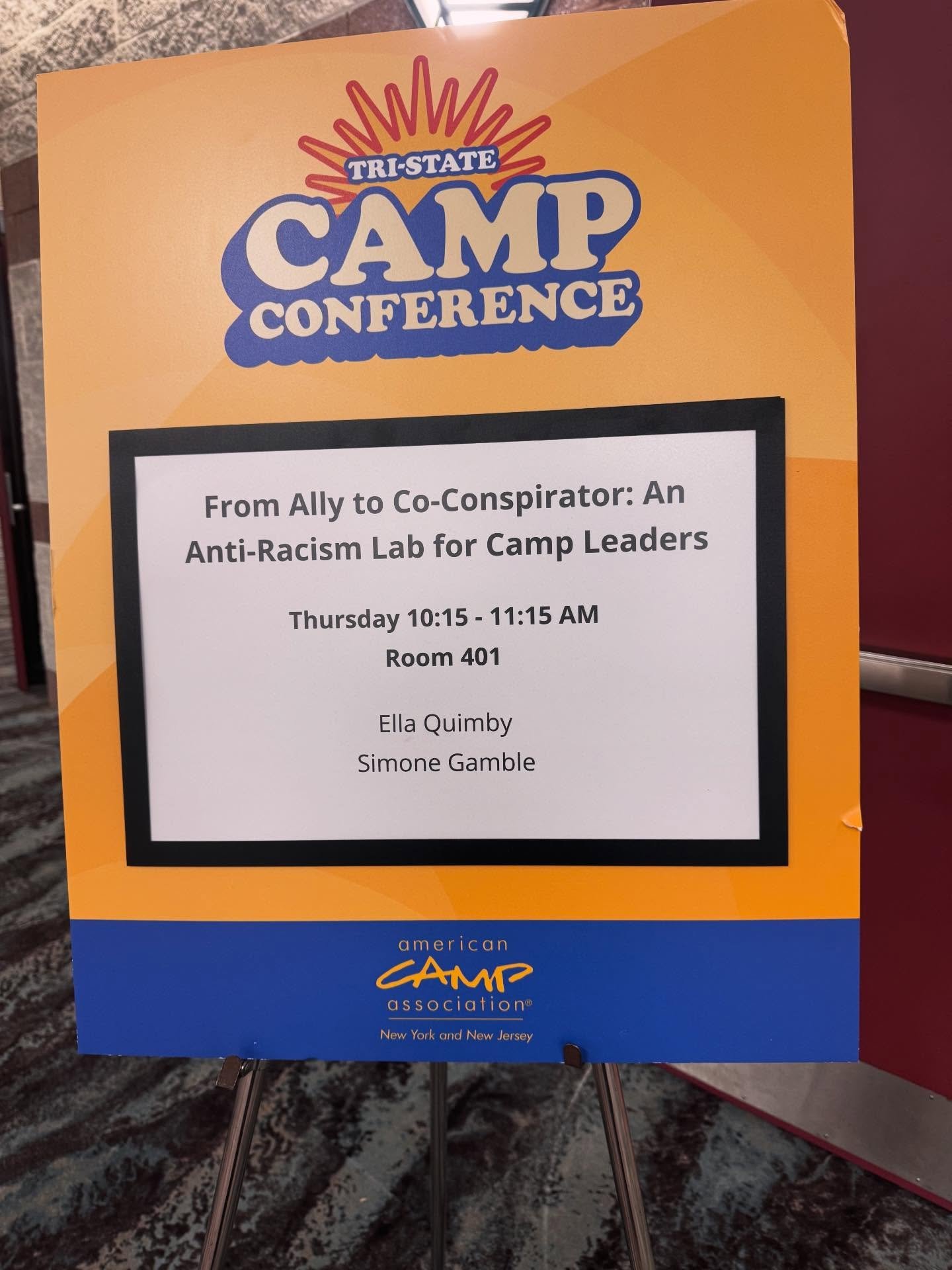 Last week, I had the pleasure to be a presenter at the @acanynj Tristate Camp Conference. It was amazing to be in community with other camp leaders in an industry I have called home for so long. I was able to lead three conversations with my peer lea