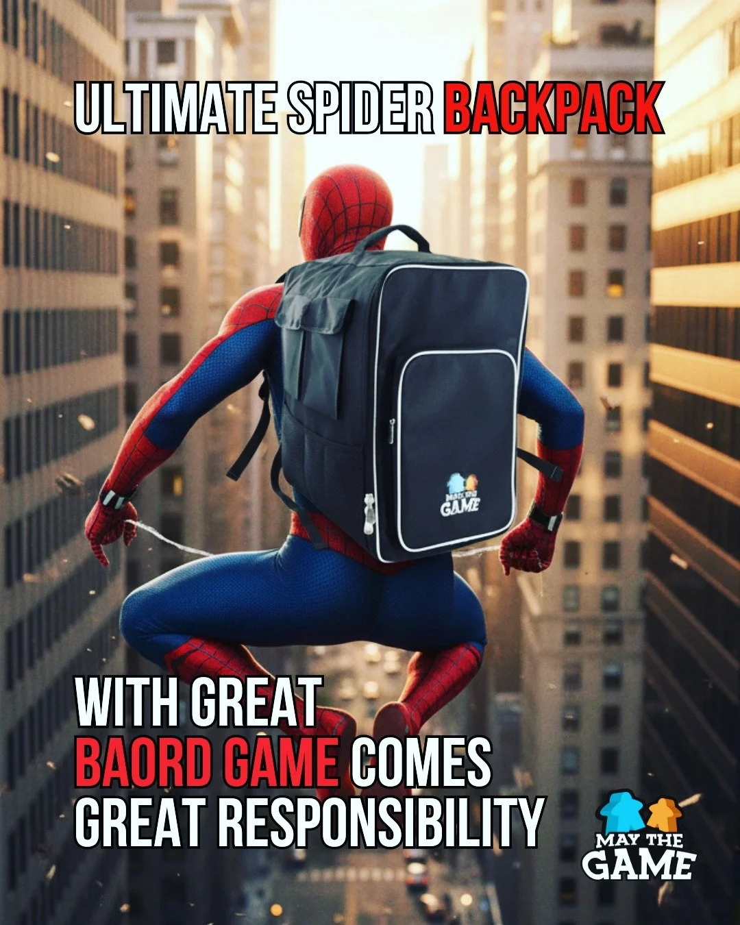 With great baord game comes great responsibility.

ULTIMATE SPIDER BACKPACK #spiderman #boardgame #backpack #maythegame