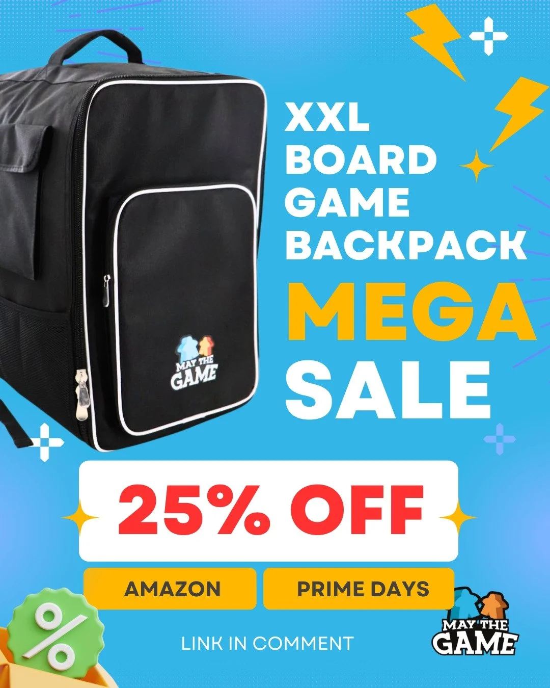 🎉 Prime Days are live on Amazon!
Enjoy 25% OFF the May The Game XXL Board Game Backpack and carry all your favorite games in style 🎲🔥
👉 Limited-time offer during Prime Days &ndash; don&rsquo;t miss it!
🛒 Get it here: https://www.amazon.com/dp/B0