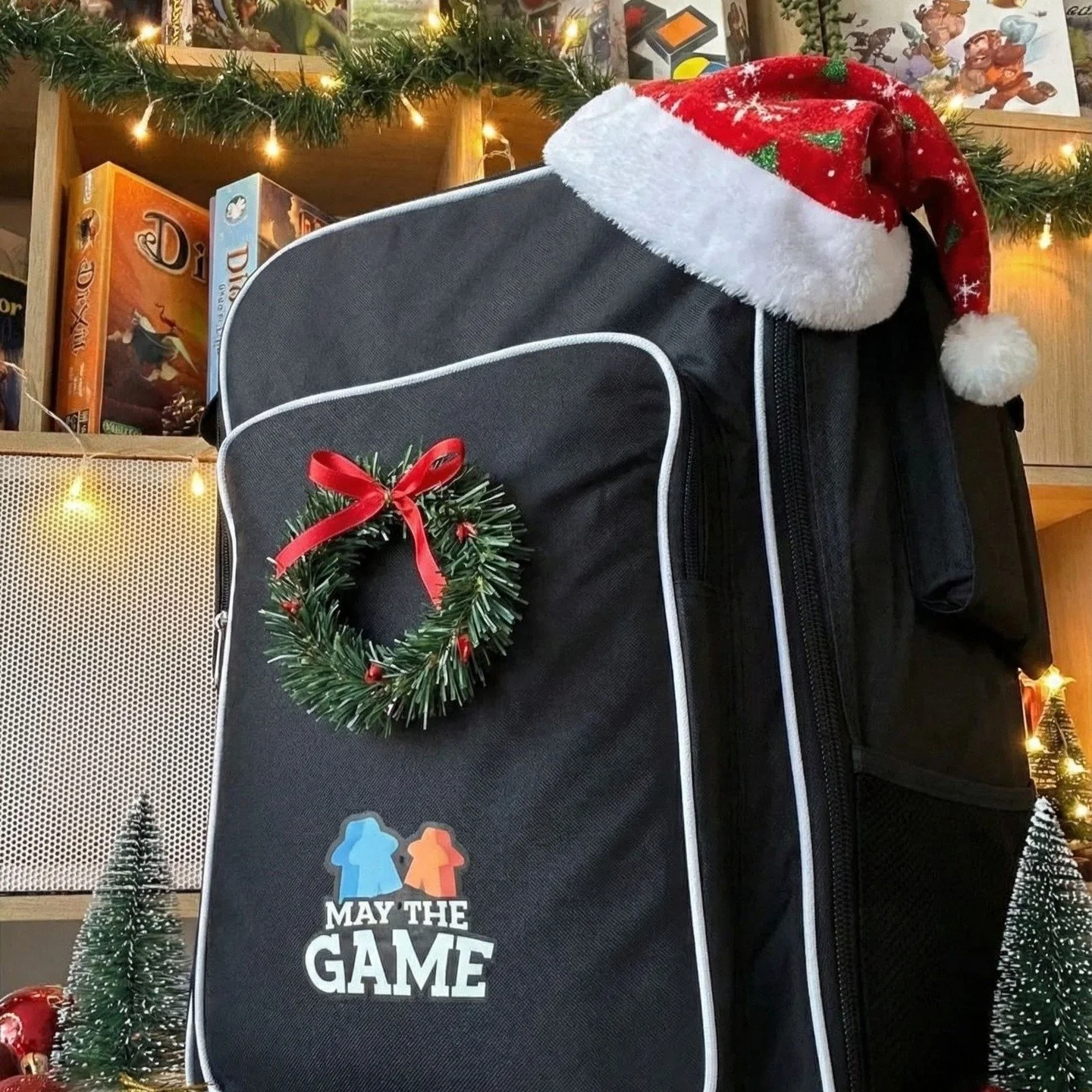 May the Game be merry and bright! ✨🎄 Our bag is all dressed up for the holiday season and ready for some serious tabletop action. Who&rsquo;s ready for Christmas gaming sessions? 🎲🎅