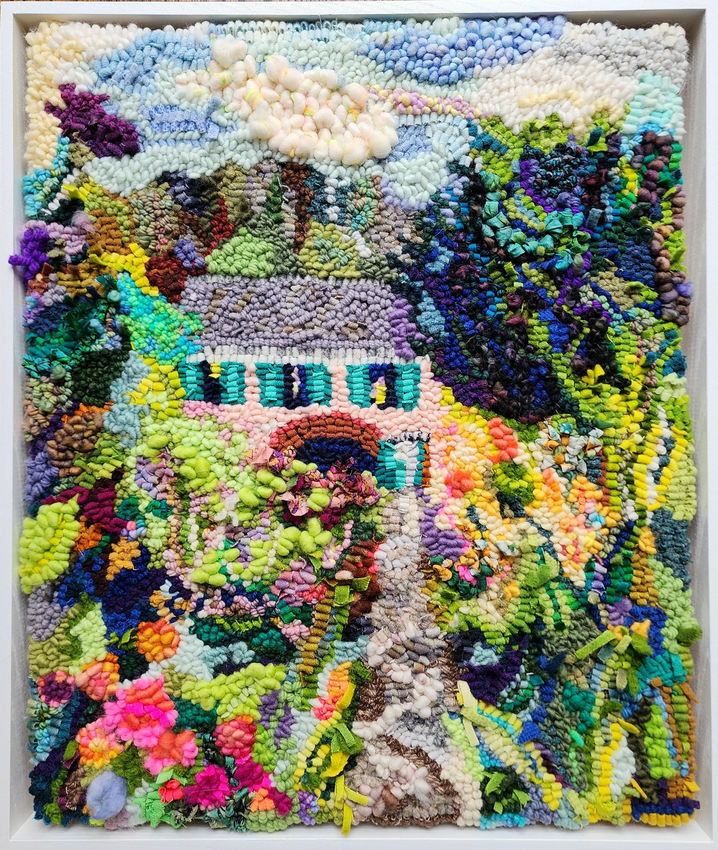 Hooked on Monet,21x18 Framed, Hooked wool, 2026, 1800.jpg