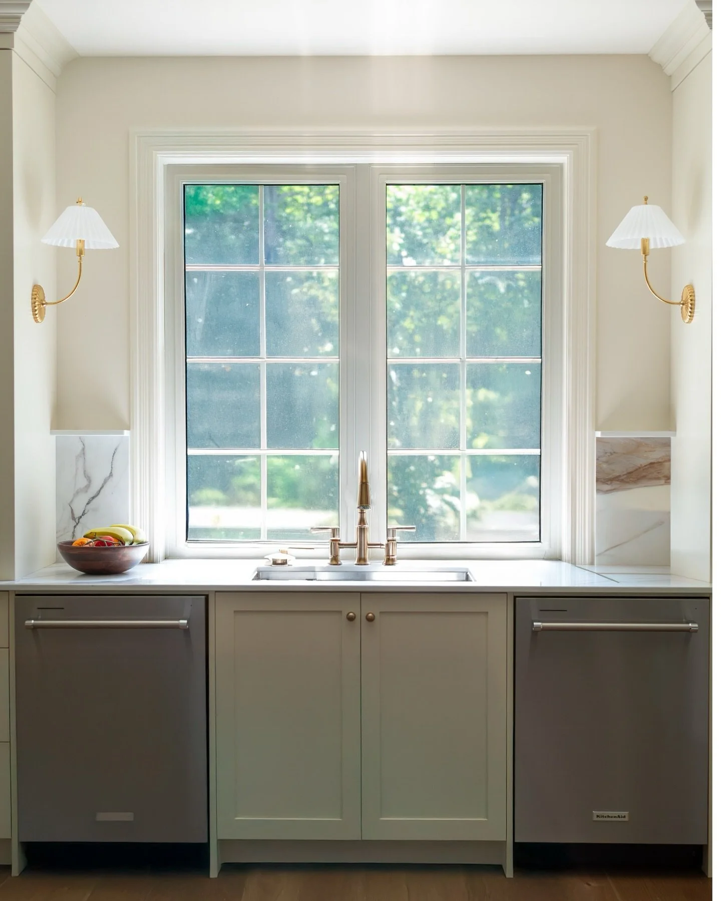 OLD CHURCH ESTATES | Kitchen

@craftfloor | hardwood 
@farrowandball | paint 
@j.d.lighting &amp; @maximlighting | lighting 
@symphonybyaureastone 
@deltafaucet | plumbing 
@kitchenaid_ca | appliances