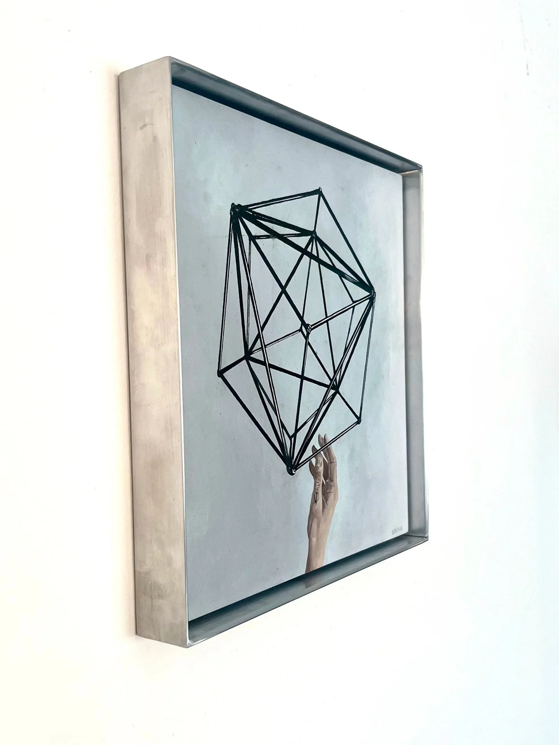 Neoplatonic Love / Merging 02 — Oil on wooden panel — 12" x 12" x 3/4"