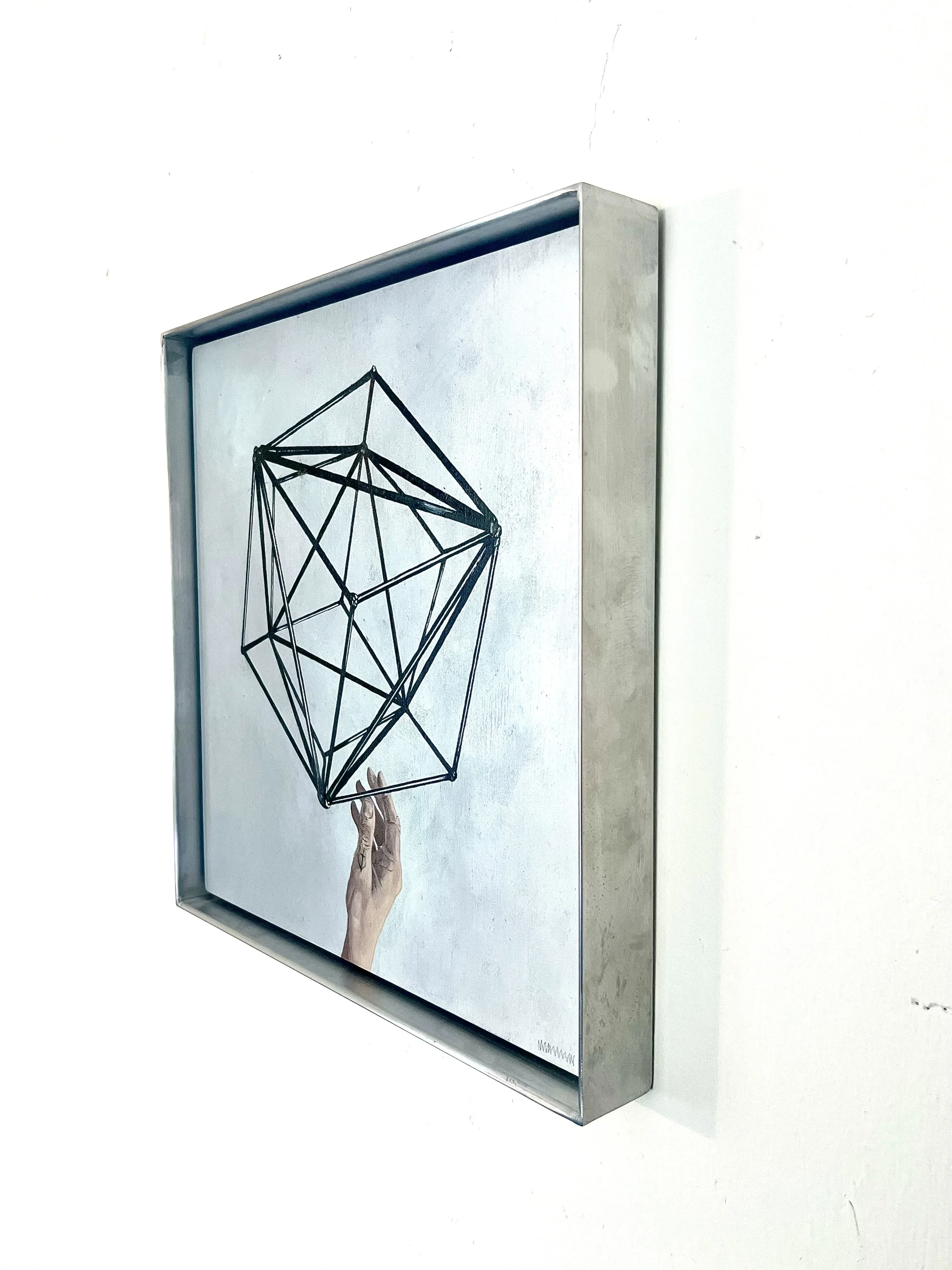 Neoplatonic Love / Merging 02 — Oil on wooden panel — 12" x 12" x 3/4"