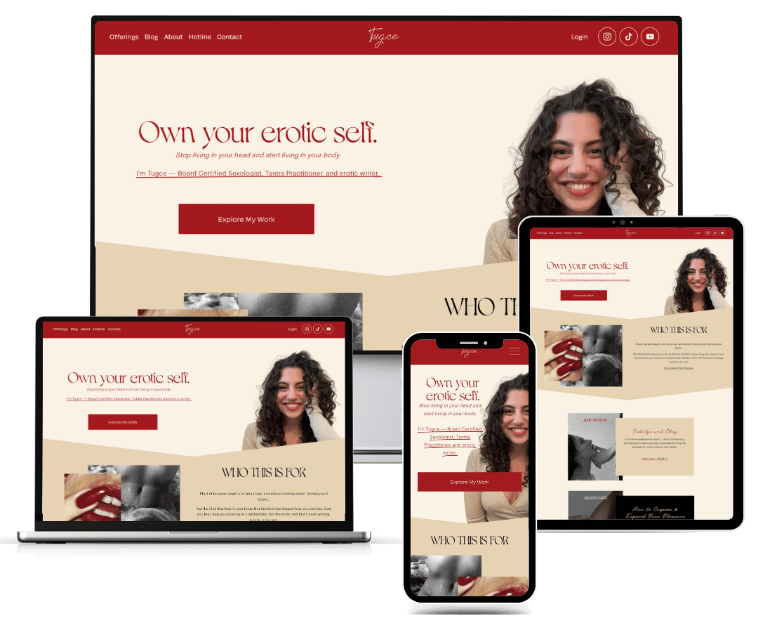 Tugce Balik Custom Website Design