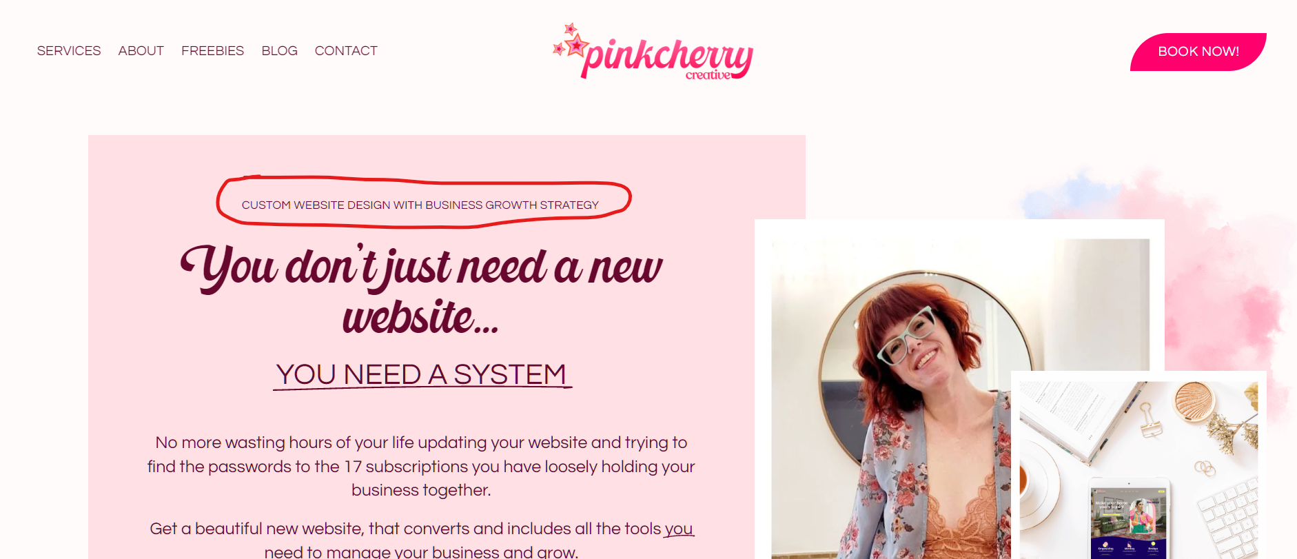 Example of Eyebrow Text on a page