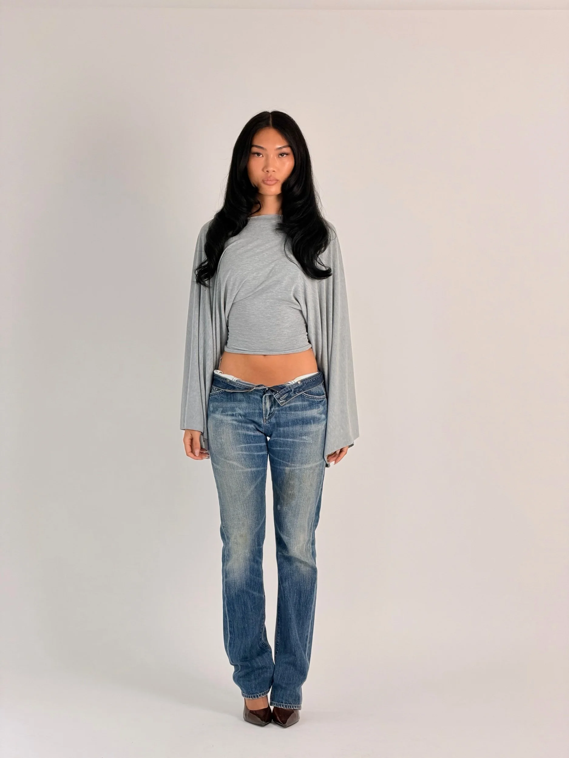 THE AIRÉ TOP - GREY MARL [PRE-ORDER]