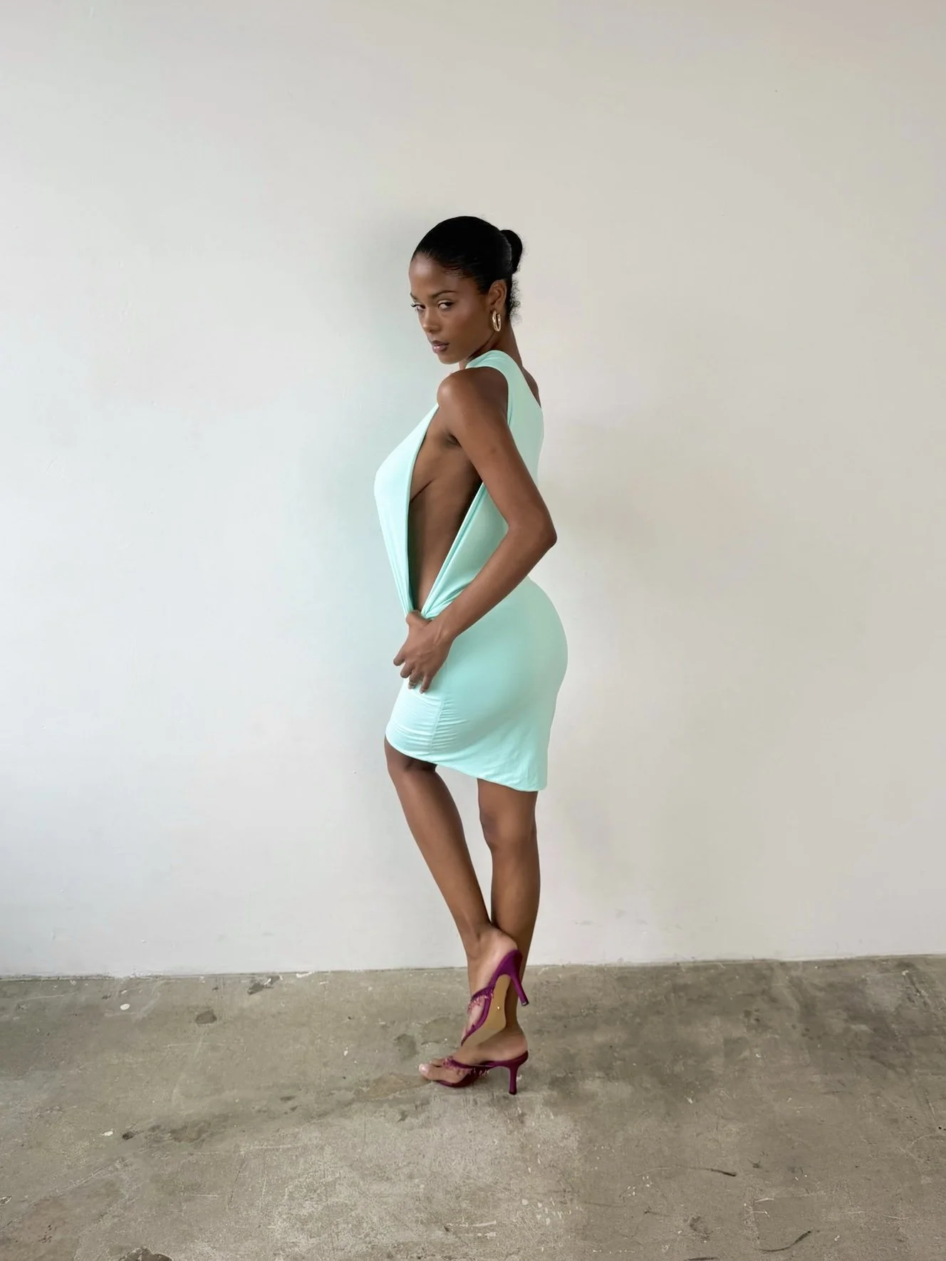 THE MULTI DRESS - MINT AQUA