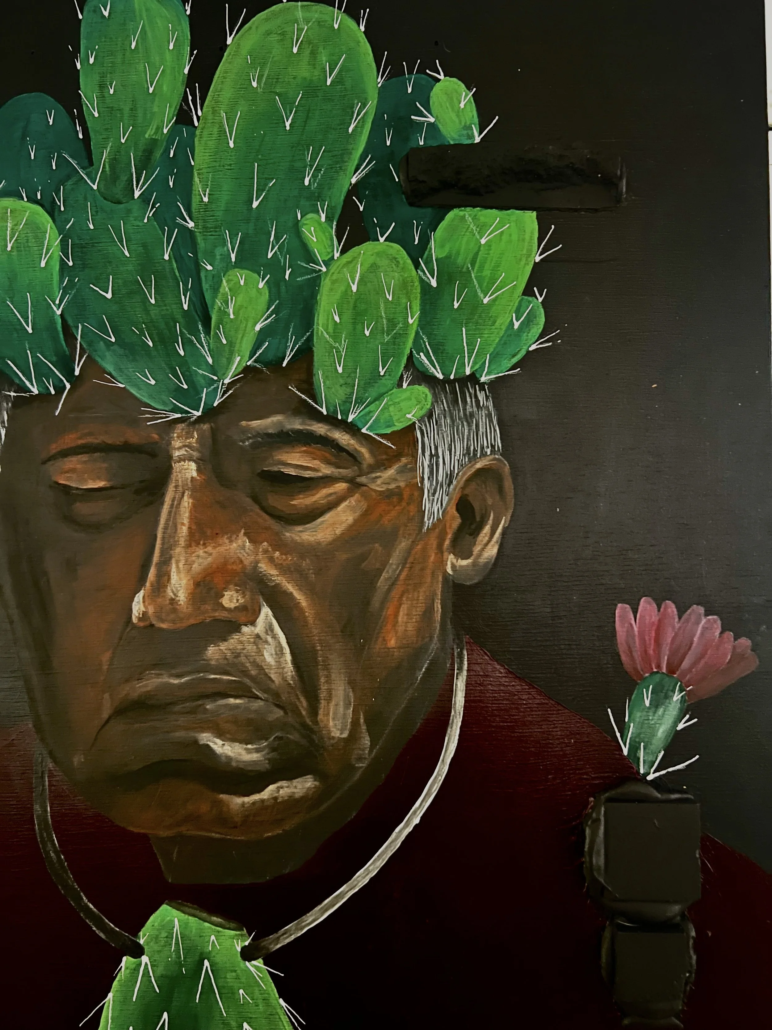 "All Kings Must Fall", 20"x20", 2024
