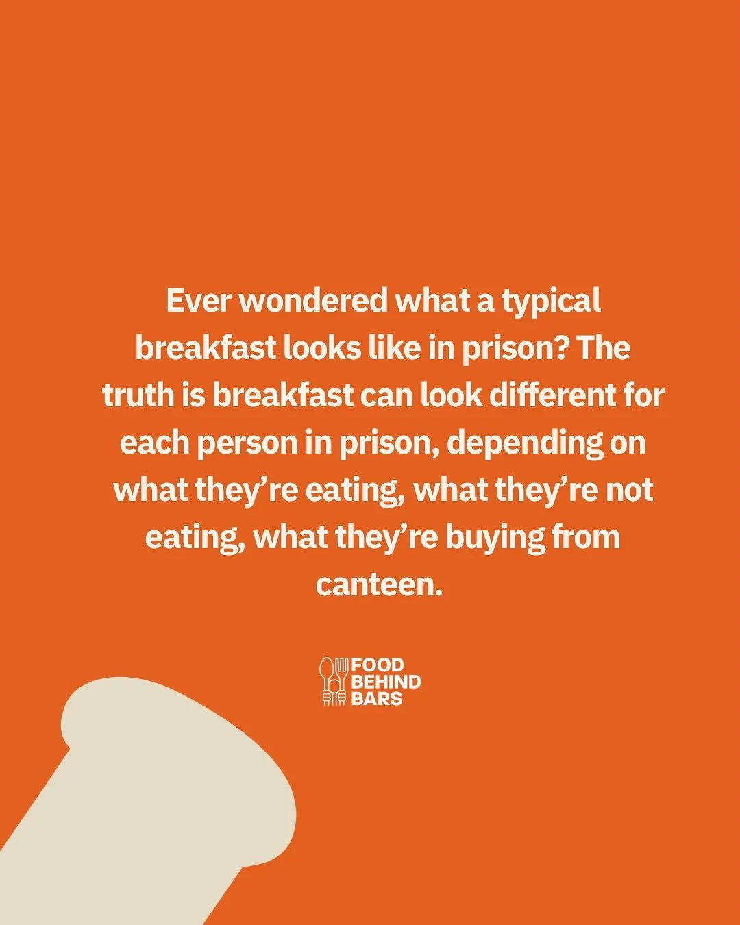 BREAKFAST IN PRISON 🥣

With prison food policy changing next year and breakfast always under the spotlight in prison, we thought we&rsquo;d shine a light on the realities of breakfast for most people in prison, and look ahead to changes to come 👆🏼