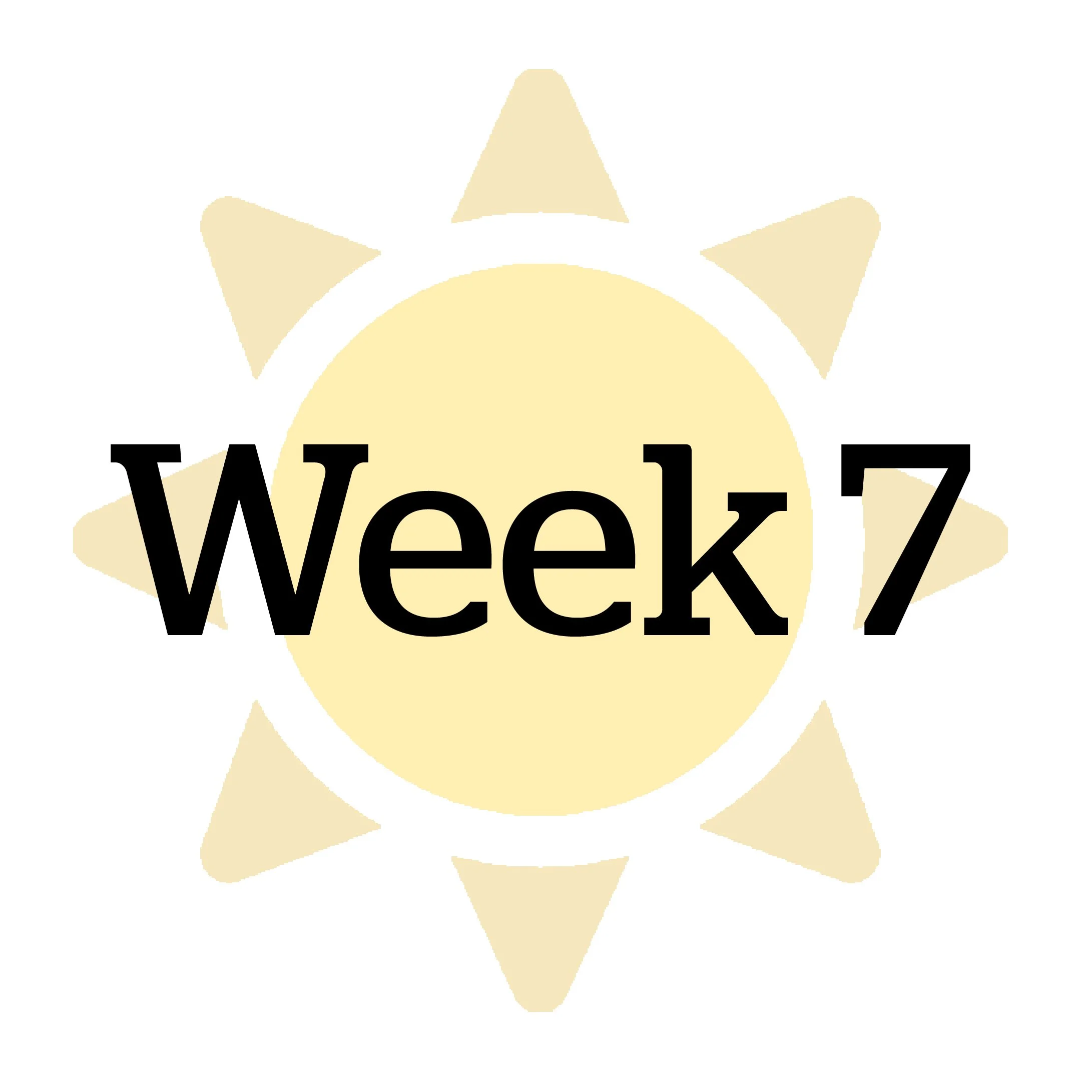 Week 7: July 27 - July 31
